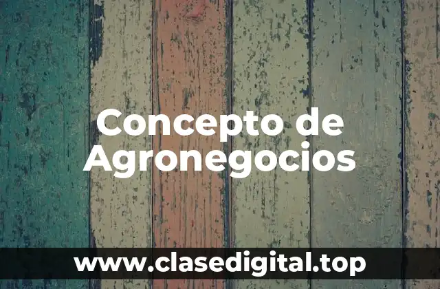 ✨ Concepto de Agronegocios