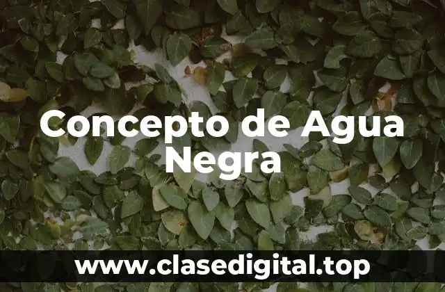 Concepto de Agua Negra
