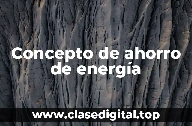 Concepto de ahorro de energía