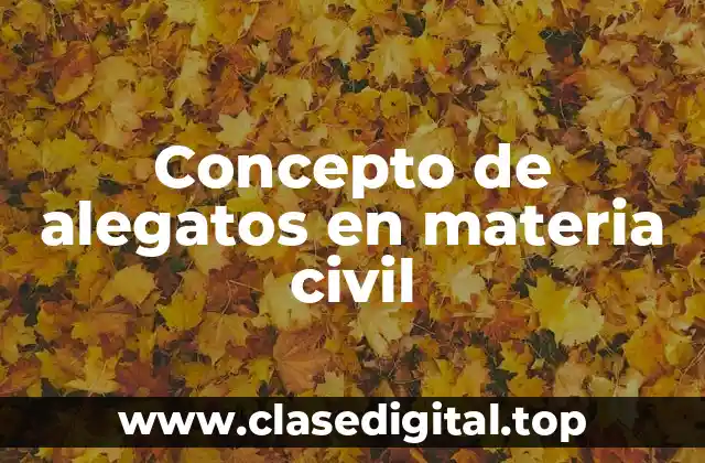 Concepto de alegatos en materia civil