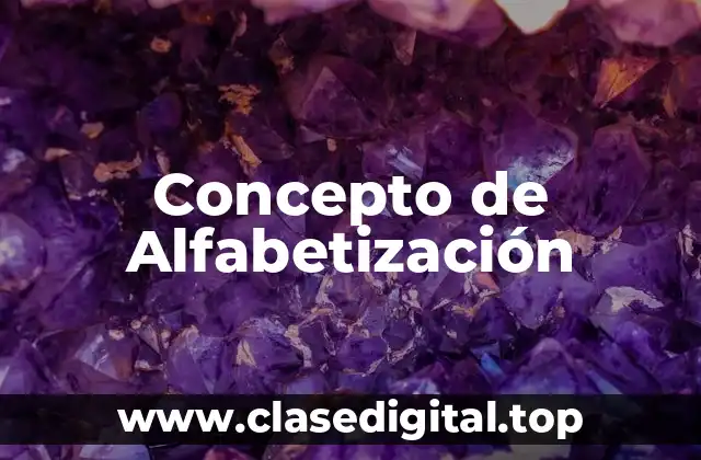Concepto de Alfabetización