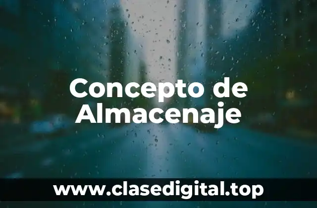 Concepto de Almacenaje