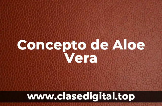 Concepto de Aloe Vera