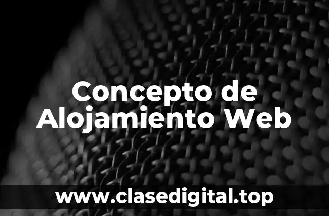 Concepto de Alojamiento Web