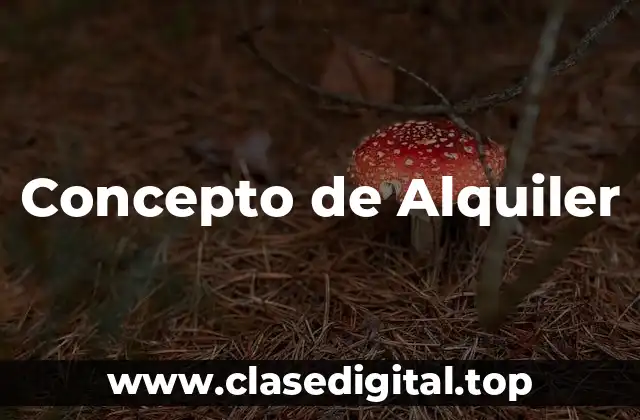 Concepto de Alquiler