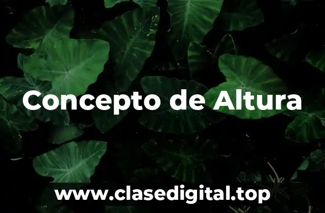 Concepto de Altura