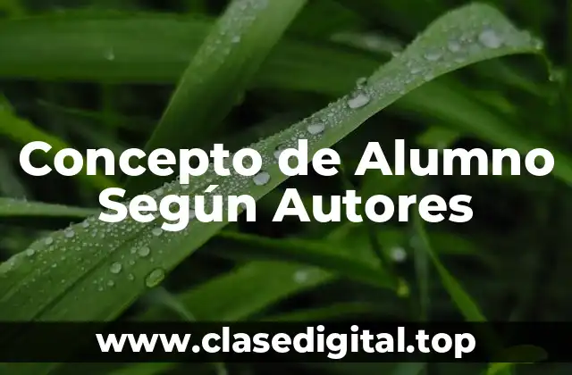 📗 Concepto de Alumno