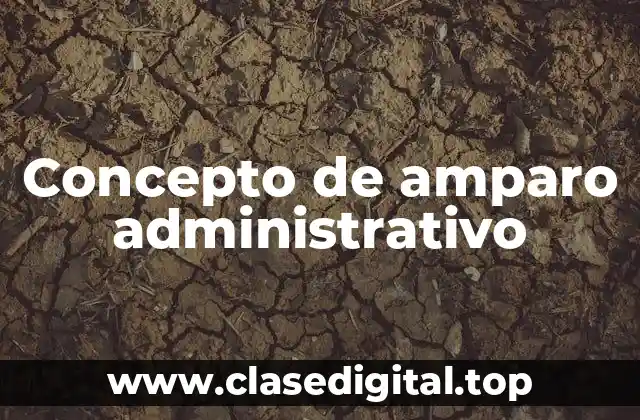 Concepto de amparo administrativo