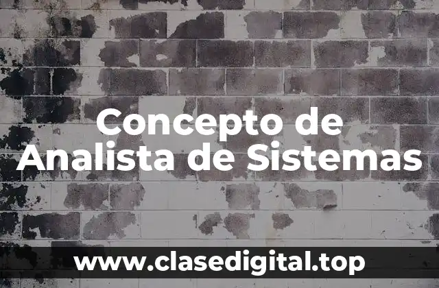 Concepto de Analista de Sistemas