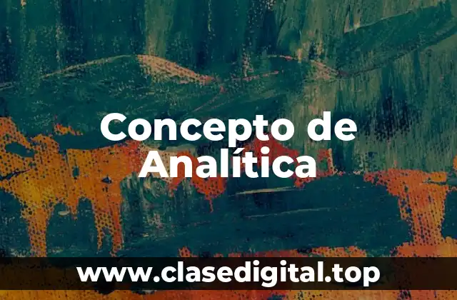 Concepto de Analítica