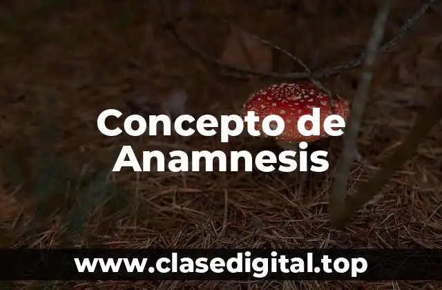 Concepto de Anamnesis