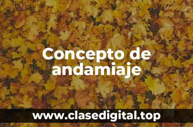 Concepto de andamiaje