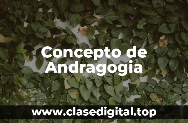 Concepto de Andragogia