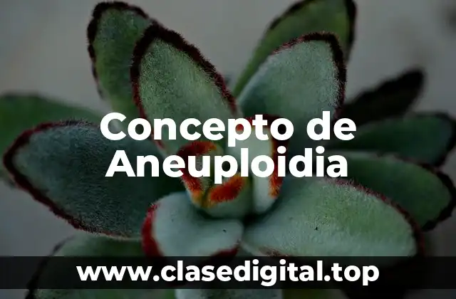 Concepto de Aneuploidia