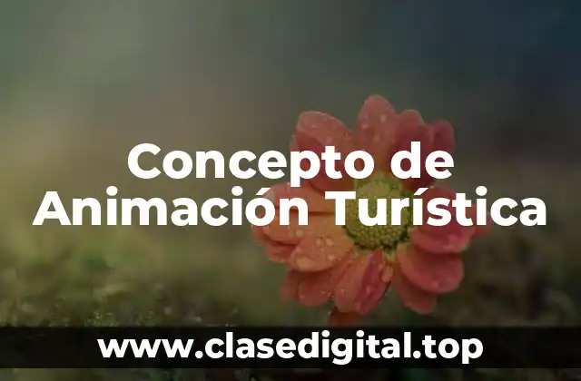 Concepto de Animación Turística