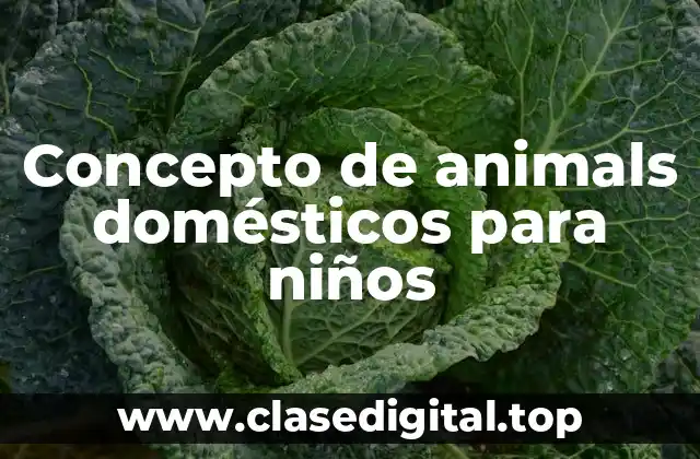 Concepto de animals domésticos para niños
