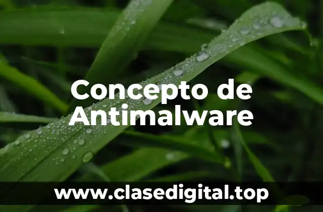 Concepto de Antimalware