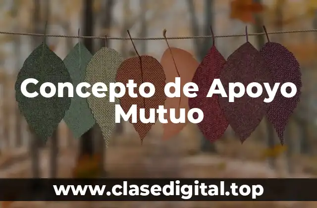 Concepto de Apoyo Mutuo