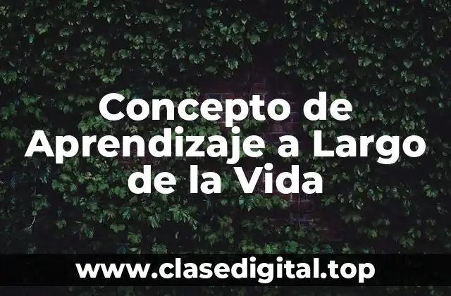 Concepto de Aprendizaje a Largo de la Vida