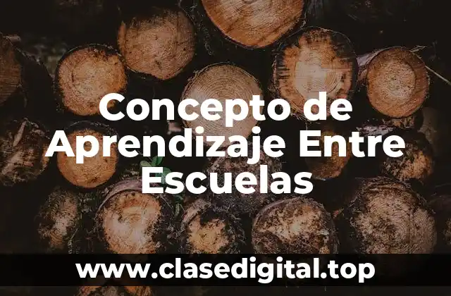 Concepto de Aprendizaje Entre Escuelas