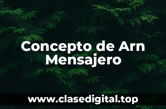 Concepto de Arn Mensajero