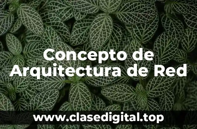 Concepto de Arquitectura de Red