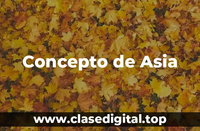 Concepto de Asia