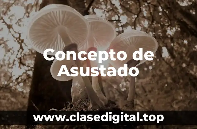 Concepto de Asustado