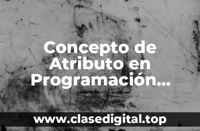 Concepto de Atributo en Programación Orientada a Objetos