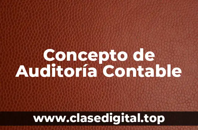 Concepto de Auditoría Contable
