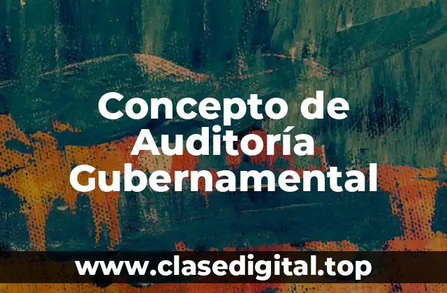 Concepto de Auditoría Gubernamental