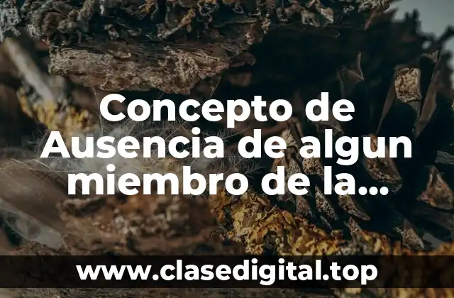 Concepto de Ausencia de algun miembro de la familia