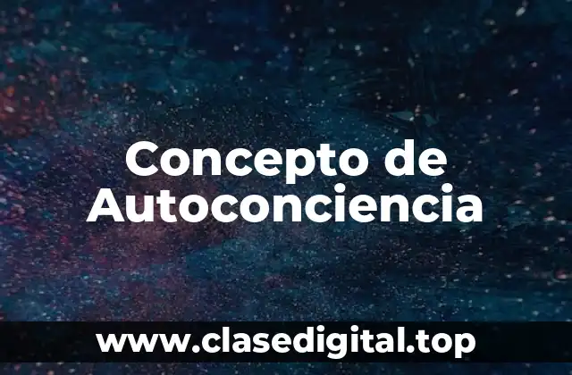📗 Concepto de Autoconciencia