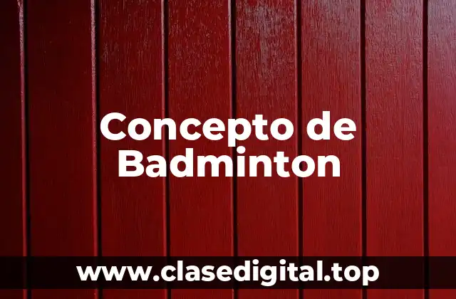 Concepto de Badminton