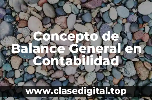 ☄️ Concepto de Balance General