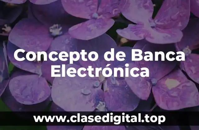 Concepto de Banca Electrónica