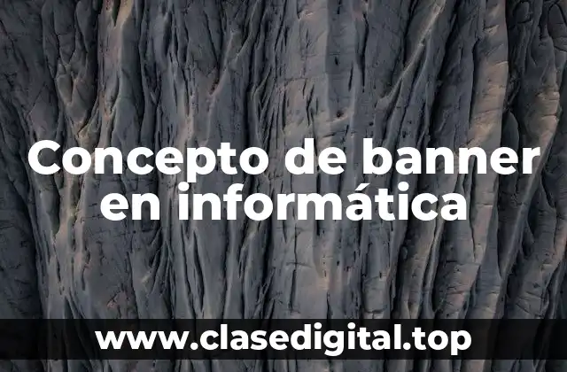 Concepto de banner en informática
