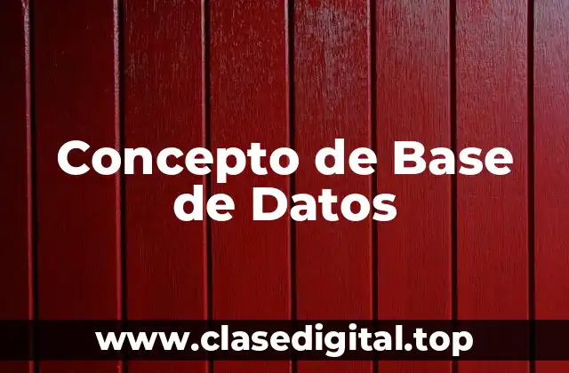 ✨ Concepto de Base de Datos