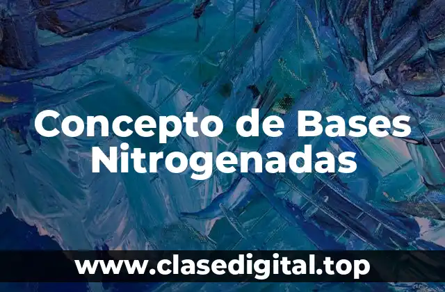 Concepto de Bases Nitrogenadas