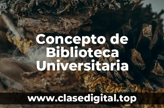 Concepto de Biblioteca Universitaria