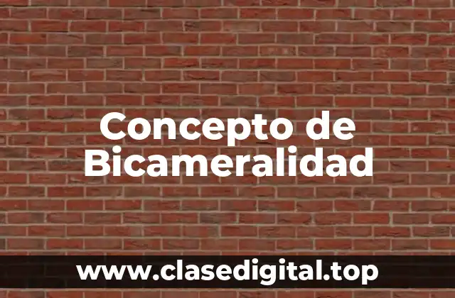 Concepto de Bicameralidad