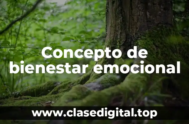 Concepto de bienestar emocional