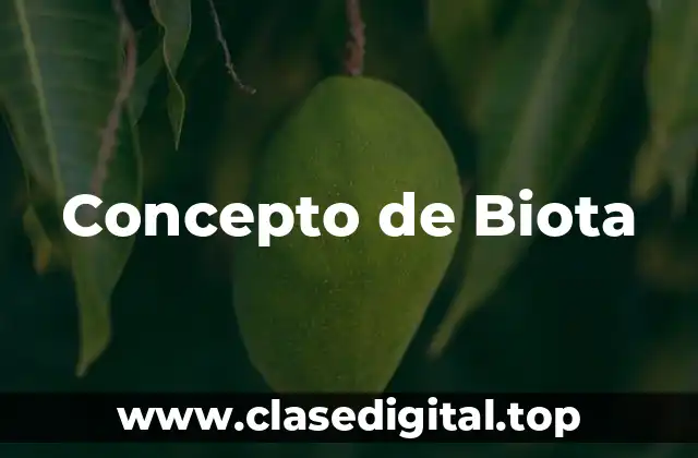 Concepto de Biota