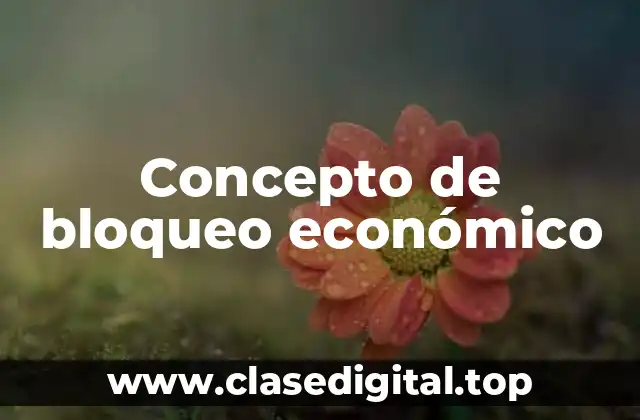 Concepto de bloqueo económico