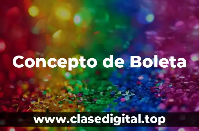 Concepto de Boleta