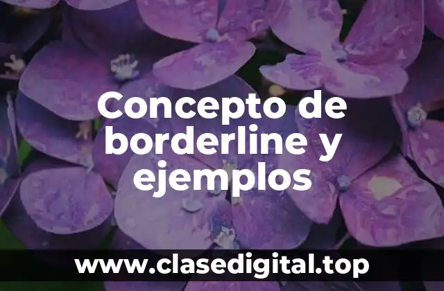 Concepto de borderline y ejemplos