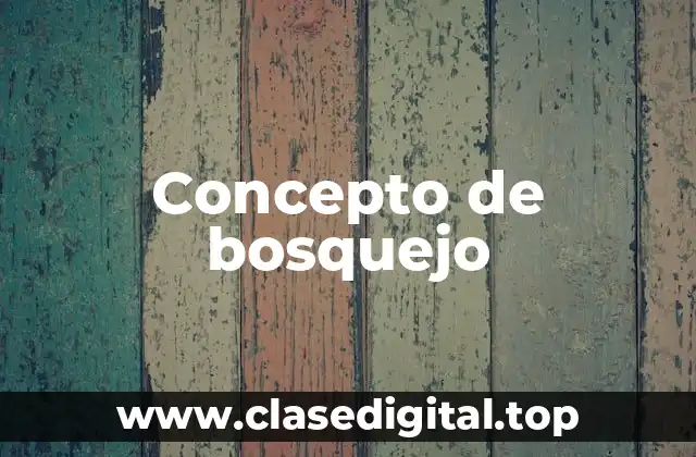 Concepto de bosquejo