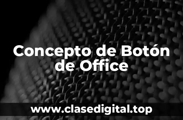 Concepto de Botón de Office