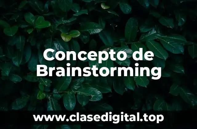 Concepto de Brainstorming