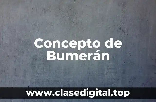 Concepto de Bumerán